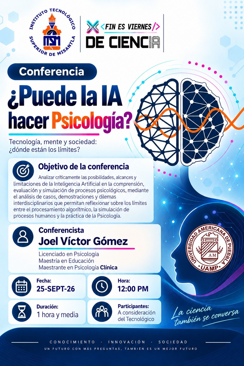 Flyer: ¿Puede la IA hacer Psicología?